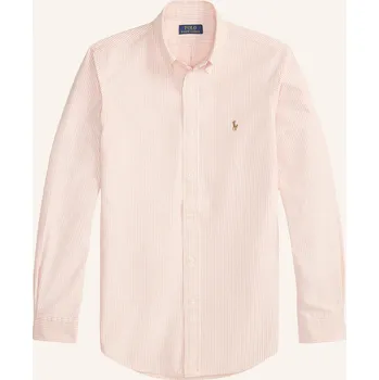 Pánská košile Polo Ralph Lauren Pánská Košile Custom Fit, oranžová / bílá, 38