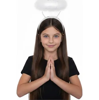 Karnevalový doplněk Čelenka Svatozář bílá