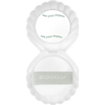 Kosmetické zrcátko EcoTools Sea Gems Pearl Puff + Case kosmetické zrcátko s labutěnkou 1 ks