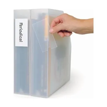 Speciální papír Kapsa na hřbetní štítek pořadače djois, 46 x 75 mm, s papír. štítkem, transparentní, 6 ks