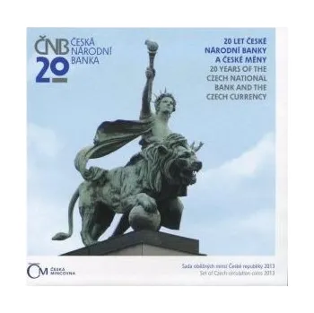 Česká mincovna ČESKO. Sada oběžných mincí 2013. 20 let ČNB a české měny. b.k.