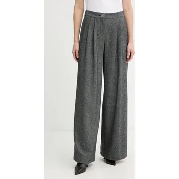 Dámské kalhoty Kalhoty s příměsí vlny Armani Exchange XW001263.AF16146 šedá 90A, vel. 40