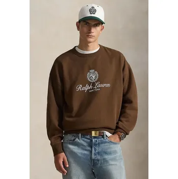 Dámská mikina Mikina Polo Ralph Lauren SEASONAL FLEECE-KNT-SWEATSHIRT, S, hnědá, 89X