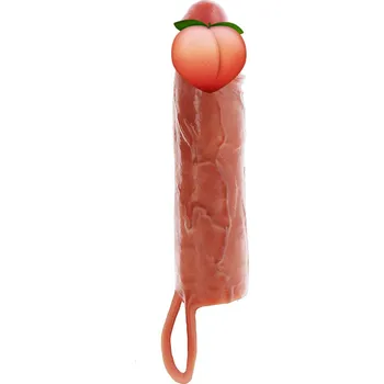 Návlek na penis ToyJoy Get Real Hydrated Skin Penis Silicone Sleeve Vibrating (20 cm), vibrační návlek na penis