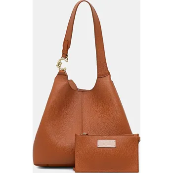 Kabelka Kožená kabelka Coccinelle COCCINELLE C-EASY SHA.11.02.01 oranžová 22X, vel. ONE SIZE