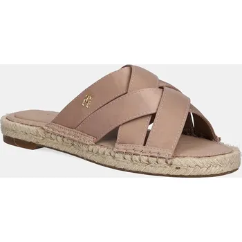 Dámské pantofle Pantofle Tommy Hilfiger SATIN ESPADRILLE MULE FW0FW08502 béžová 80X, EUR 38