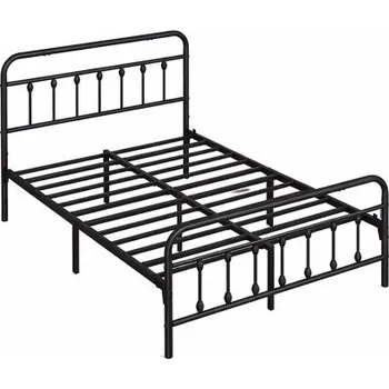 Postel Kovový rám postele 615142 black, 140 x 200 cm, černý - B YAHEETECH