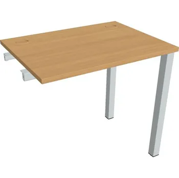 Psací stůl Stůl pracovní úzký UE 800 R řetězící rovné - BUK , ŠEDÁ