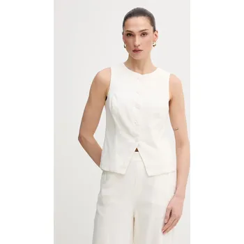 Dámská vesta Vesta s dodatkem lnu Dkny DJ6V7011 béžová 01X, vel. XS