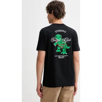 Pánské tričko Bavlněné tričko Iceberg F045.6325 černá 99X, vel. XL