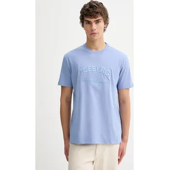 Pánské tričko Bavlněné tričko Iceberg F040.6325 modrá 05X, vel. XL