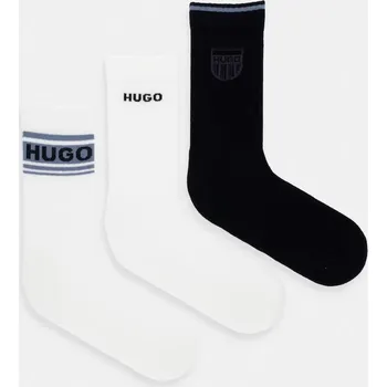 Pánské oblečení Ponožky HUGO 3P QS NEW LOGO CC 3-pack 50553199 bílá 00X, vel. 39-42