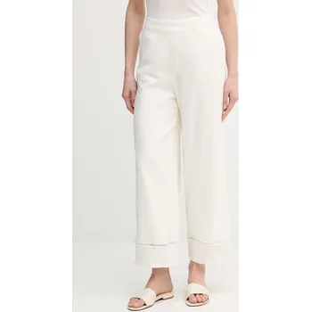 Dámské kalhoty Kalhoty s příměsí lnu Dkny DJ6P3129 béžová 01X, vel. XS