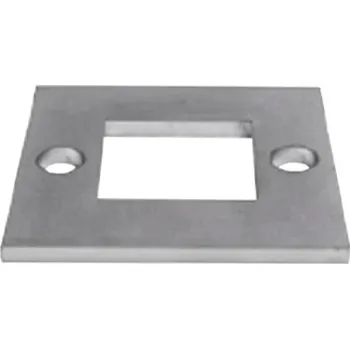 Hahn Steel Montážní deska 100 x 100 x 70 mm pro sloupek 40 x 40 mm, Nerez AISI 304, surový stav