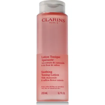 Přípravek na čištění pleti a oči Clarins Soothing Toning Lotion Camomile & Saffron Flower (Very Dry or Sensitive Skin) 200 ml varianta Nový obal