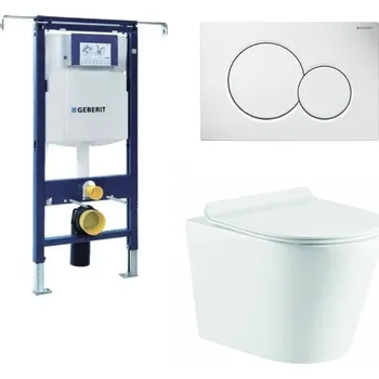 WC sada Geberit Duofix Speciál 111.355.00.5 komplet do bytových jader se závěsným WC RIMLESS Ovale Basso