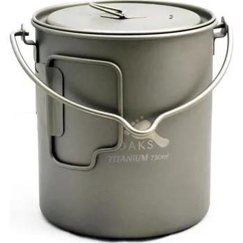 Jednorázové nádobí TOAKS Ultralehký titanový hrnec 750 ml Bail Handle 11354