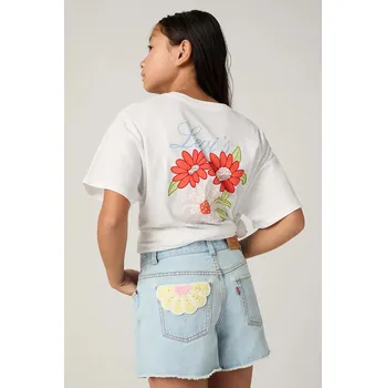 Chlapecké tričko Dětské tričko Levi's LEVIS FLORAL OVERSIZED TEE 4EP700 bílá 00X, vel. 164