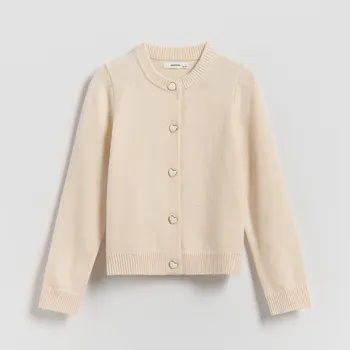 Dívčí oblečení Reserved - Úpletový kardigan - tělová - 788IE-02X - 788IE-02X-152