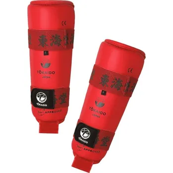 Chránič nohou Tokaido chrániče holení WKF, červené XL