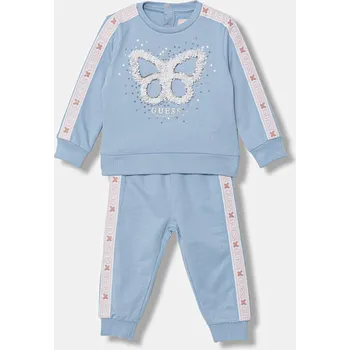 Bavlněná tepláková souprava pro miminka Guess 2-pack A6RG13.KA6R4.PPY2 modrá 50X, vel. 55-62