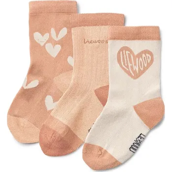 Pánské ponožky Dětské ponožky Liewood Silas Socks 3-Pack LW15118.PPY2 béžová 01X, vel. 25/28