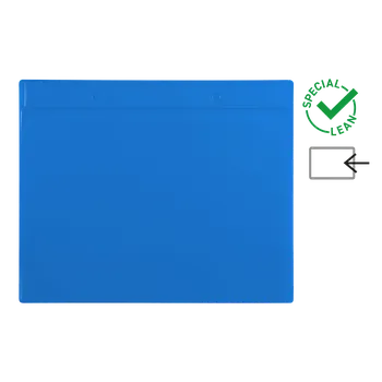 Kancelářský nábytek Identifikační kapsa djois, A4 na šířku, modrá, 10 ks