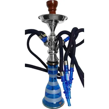 Čistič dýmky Vodní dýmka 54 cm, TopMark Sokar modrá NEW 3 hadice