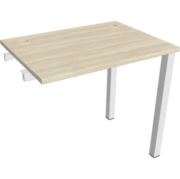 Psací stůl Stůl pracovní úzký UE 800 R řetězící rovné - AKÁT , BÍLÁ