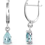 Náušnice z bílého zlata s topazy Sky Blue