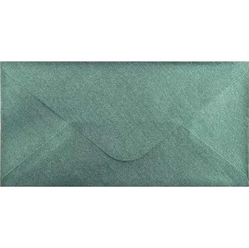 Obálka Obálka DL 11,2x21,9 cm metaická s ražbou, zelená