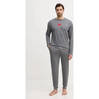 Dámské pyžamo Pyžamo HUGO GALAXY_LONG SET 50549188 šedá 90X, vel. XXL