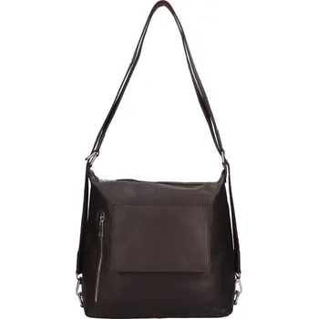 Městský batoh Dámská kožená kabelka/batoh SendiDesign Jena – tmavě hnedá