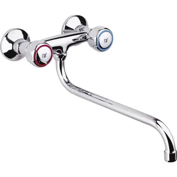 Vodovodní baterie Raf Rio RI1553B dřezová nástěnná baterie kulaté ústí 30 cm, r. 150 mm