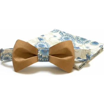 Motýlek Pánský motýlek Eman s kapesníčkem do saka , hněda BRONZE 01