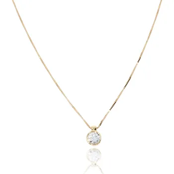 Řetízek Zlatnictví Helios Náhrdelník s vloženým třpytivým zirkonem