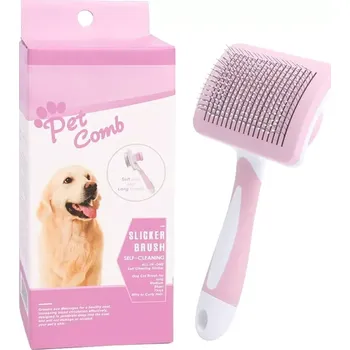 Kartáč na srst pro psy a kočky PetComb - růžový