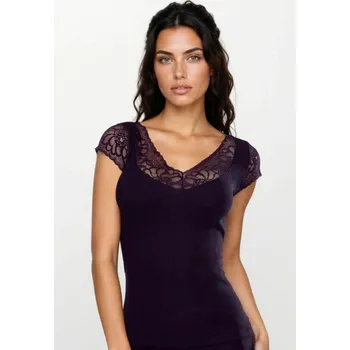 Černé triko s krátkým rukávem Anna bavlněné S