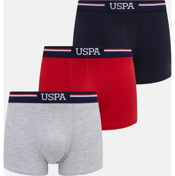 Boxerky Boxerky U.S. Polo Assn. USPA BRAND 3-pack MUP4439 červená 33A, vel. S