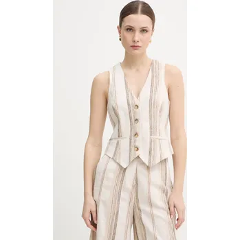 Dámská vesta Vesta Fracomina FS26SJ5002W840N8 béžová 80X, vel. XL