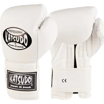 Boxerské rukavice Katsudo boxerské rukavice Profesionál, bílé 12 OZ