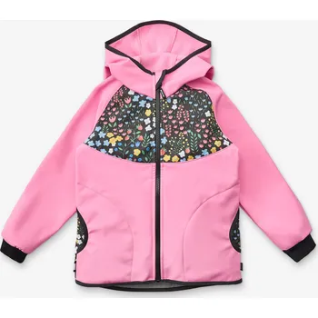 Chlapecká bunda unuo Dětská softshellová bunda s fleecem Basic, Růžová, Zahrada Velikost: 98/104