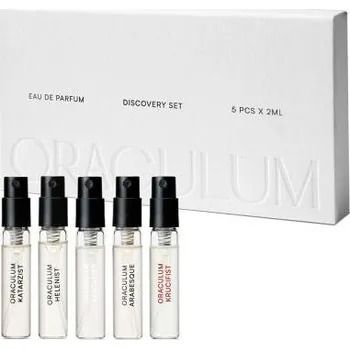 Unisex parfém Oraculum Discovery Set dárková kazeta: EDP KATARZIST 2 ml + EDP HELENIST 2 ml + EDP SANTALIST 2 ml + EDP ARABESQUE 2 ml + EDP KRUCIFIST 2 ml unisex