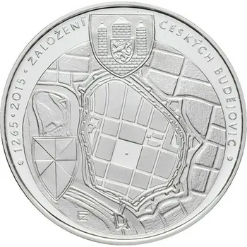 Česká republika. 200 Kč 2015. Založení Českých Budějovic. Běžná kvalita.