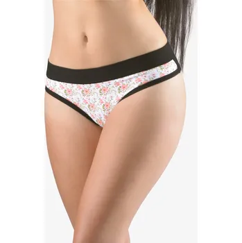 Kalhotky GINA 14157P Tanga francouzská Barva: Černá-Maracuja, Velikost: S/M