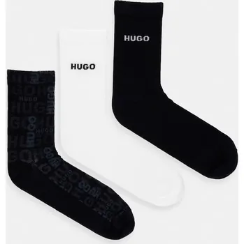 Pánské ponožky Ponožky HUGO 3P QS LOGO PIQUET CC 3-pack 50553208 černá 99X, vel. 43-46