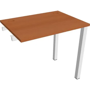 Psací stůl Stůl pracovní úzký UE 800 R řetězící rovné - TŘEŠEŇ , BÍLÁ