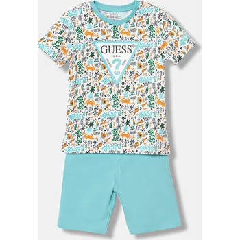 Dětská bavlněná souprava Guess 2-pack N6GG00.K8HM4.PPY2.M modrá 50X, vel. 113-118