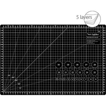 Řezací podložka TEXI BLACK 45 x 30 cm,3 mm, 5 vrstvá, zesílená
