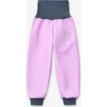 Dívčí kalhoty unuo Batolecí softshellové kalhoty s fleecem Basic, Lila Velikost: 86/92